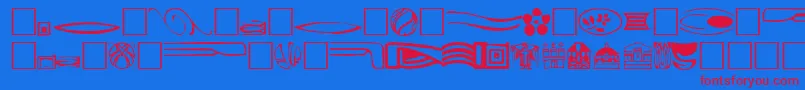 フォントGriffdinreg – 赤い文字の青い背景