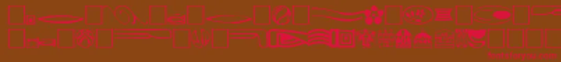 Griffdinreg Font – Red Fonts on Brown Background