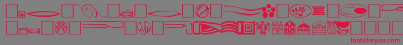 Griffdinreg Font – Red Fonts on Gray Background