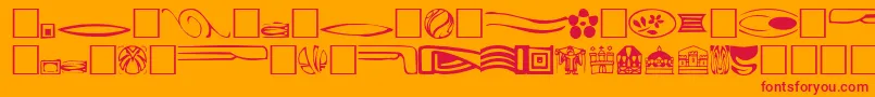 Griffdinreg Font – Red Fonts on Orange Background