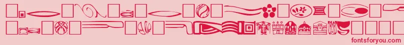 Griffdinreg Font – Red Fonts on Pink Background