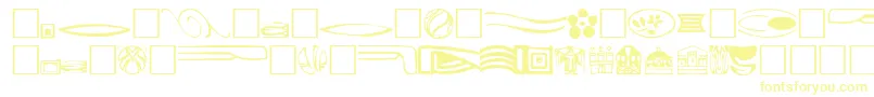 Griffdinreg-Schriftart – Gelbe Schriften auf weißem Hintergrund