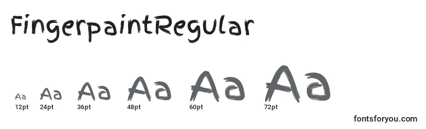 Размеры шрифта FingerpaintRegular