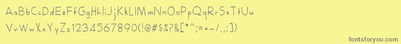 RoyanaRegular Font – Gray Fonts on Yellow Background