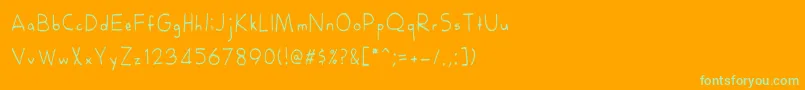 RoyanaRegular Font – Green Fonts on Orange Background