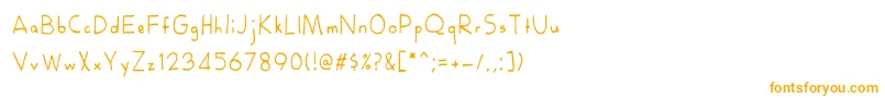 RoyanaRegular Font – Orange Fonts on White Background
