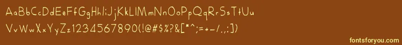 Шрифт RoyanaRegular – жёлтые шрифты на коричневом фоне