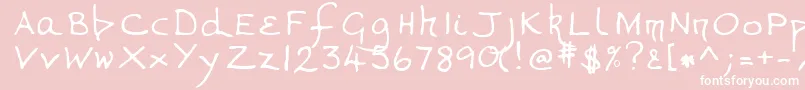 VanessaRegular Font – White Fonts on Pink Background