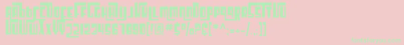 SfCosmicAge-Schriftart – Grüne Schriften auf rosa Hintergrund