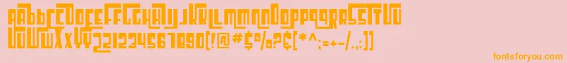 Czcionka SfCosmicAge – pomarańczowe czcionki na różowym tle