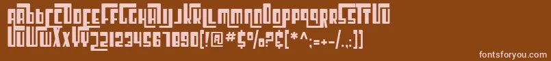 SfCosmicAge Font – Pink Fonts on Brown Background
