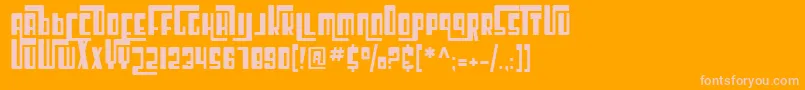 SfCosmicAge Font – Pink Fonts on Orange Background