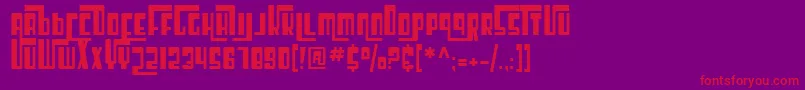 SfCosmicAge Font – Red Fonts on Purple Background