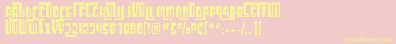 SfCosmicAge Font – Yellow Fonts on Pink Background