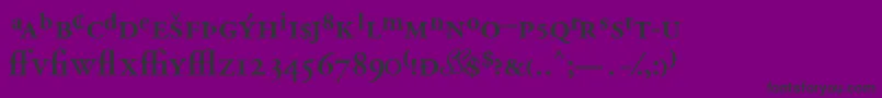 GaramondprosskSemibold Font – Black Fonts on Purple Background