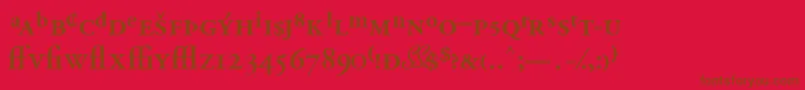 GaramondprosskSemibold Font – Brown Fonts on Red Background