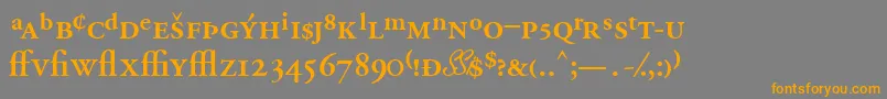 GaramondprosskSemibold Font – Orange Fonts on Gray Background