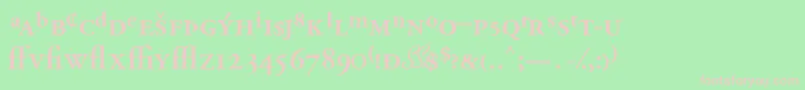 GaramondprosskSemibold Font – Pink Fonts on Green Background