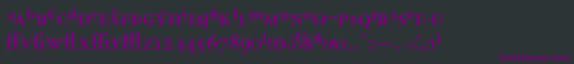 GaramondprosskSemibold Font – Purple Fonts on Black Background