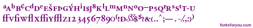 GaramondprosskSemibold Font – Purple Fonts on White Background