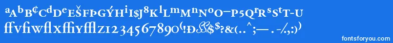 GaramondprosskSemibold Font – White Fonts on Blue Background