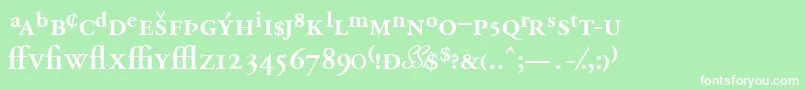 GaramondprosskSemibold Font – White Fonts on Green Background