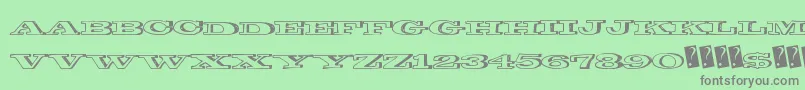 Comicshadow Font – Gray Fonts on Green Background