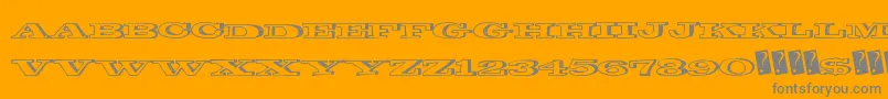 Comicshadow Font – Gray Fonts on Orange Background