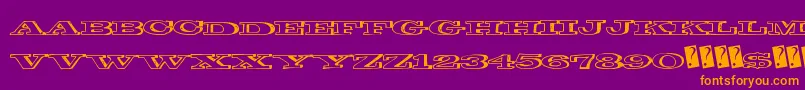 Comicshadow Font – Orange Fonts on Purple Background