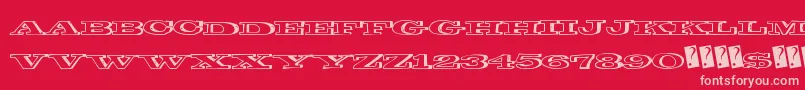 Comicshadow Font – Pink Fonts on Red Background