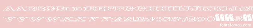 Comicshadow Font – White Fonts on Pink Background