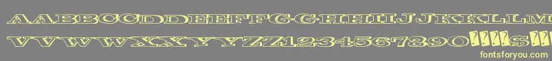 Comicshadow Font – Yellow Fonts on Gray Background