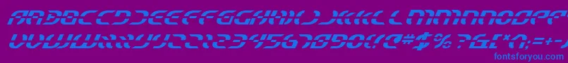 StarfighterItalic Font – Blue Fonts on Purple Background