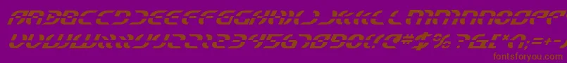 StarfighterItalic Font – Brown Fonts on Purple Background