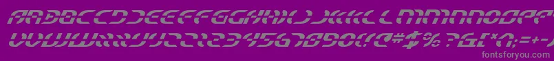 StarfighterItalic Font – Gray Fonts on Purple Background