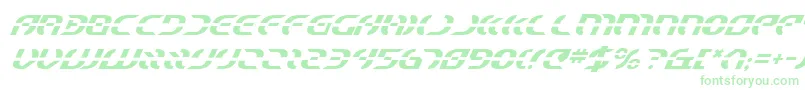 StarfighterItalic Font – Green Fonts on White Background