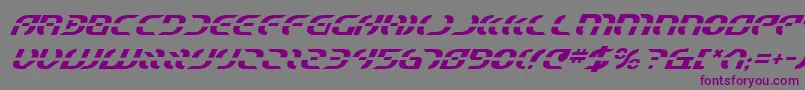 StarfighterItalic-fontti – violetit fontit harmaalla taustalla