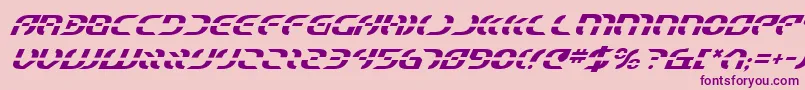 StarfighterItalic Font – Purple Fonts on Pink Background