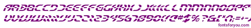 StarfighterItalic Font – Purple Fonts on White Background