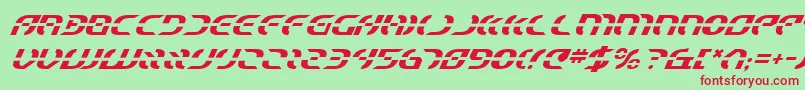 StarfighterItalic Font – Red Fonts on Green Background