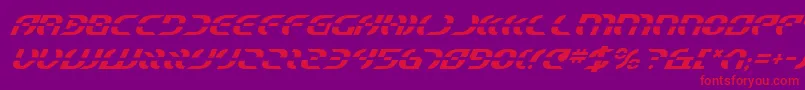 StarfighterItalic Font – Red Fonts on Purple Background