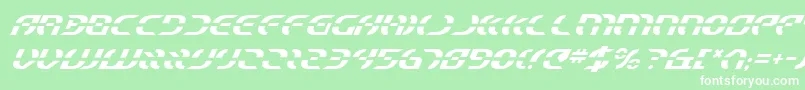 StarfighterItalic Font – White Fonts on Green Background