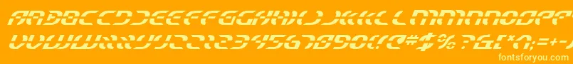 StarfighterItalic Font – Yellow Fonts on Orange Background