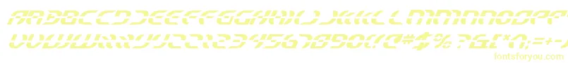 StarfighterItalic Font – Yellow Fonts on White Background