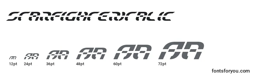StarfighterItalic Font Sizes