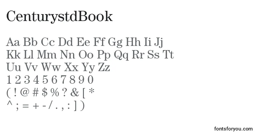 Police CenturystdBook - Alphabet, Chiffres, Caractères Spéciaux