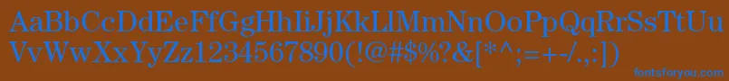 Шрифт CenturystdBook – синие шрифты на коричневом фоне