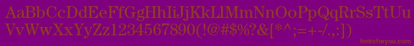 CenturystdBook Font – Brown Fonts on Purple Background