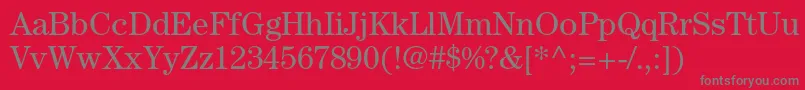 CenturystdBook Font – Gray Fonts on Red Background