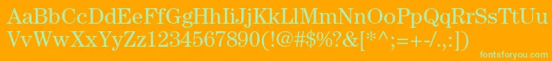 CenturystdBook Font – Green Fonts on Orange Background